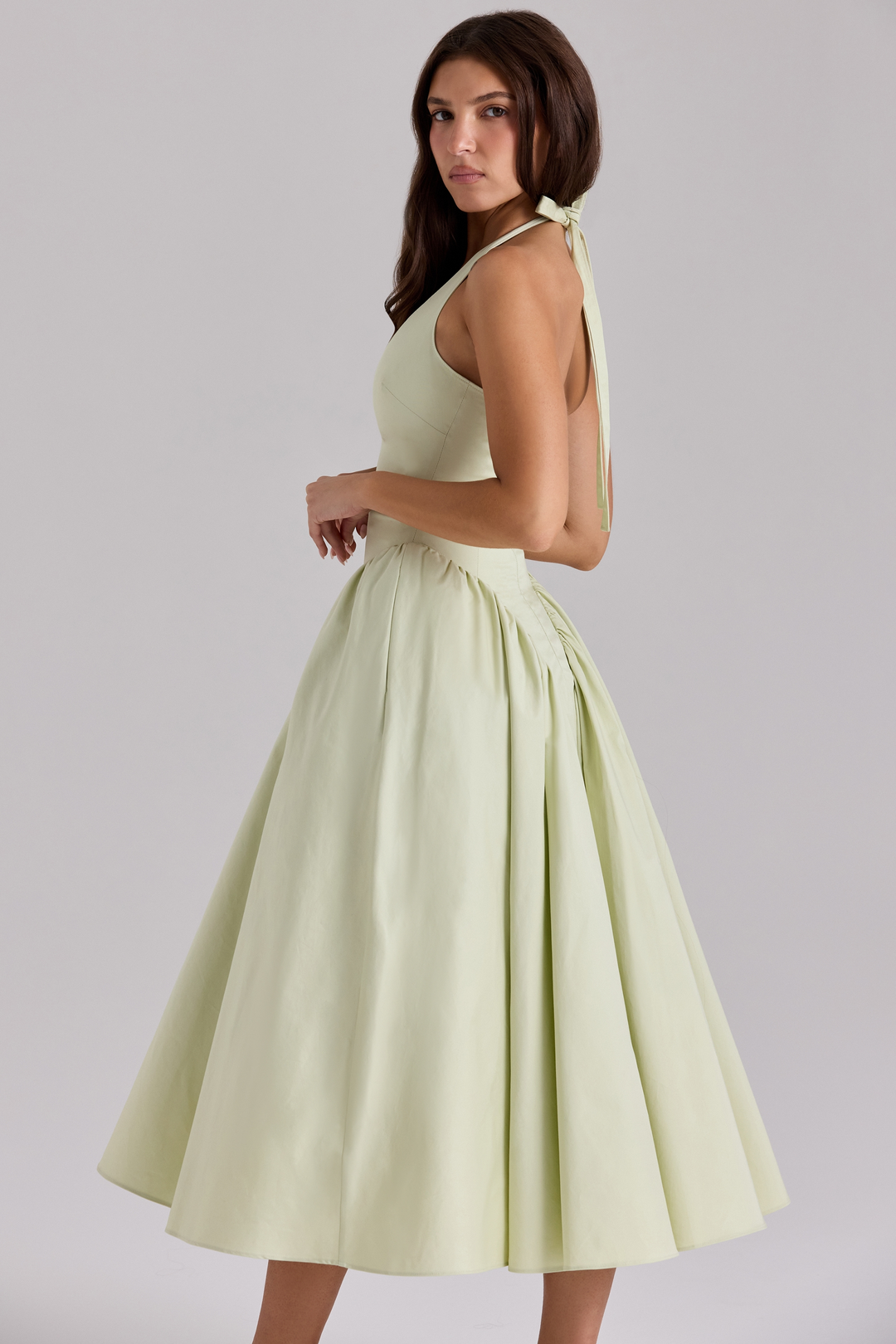 Liana™ | Raffung Midi Kleid