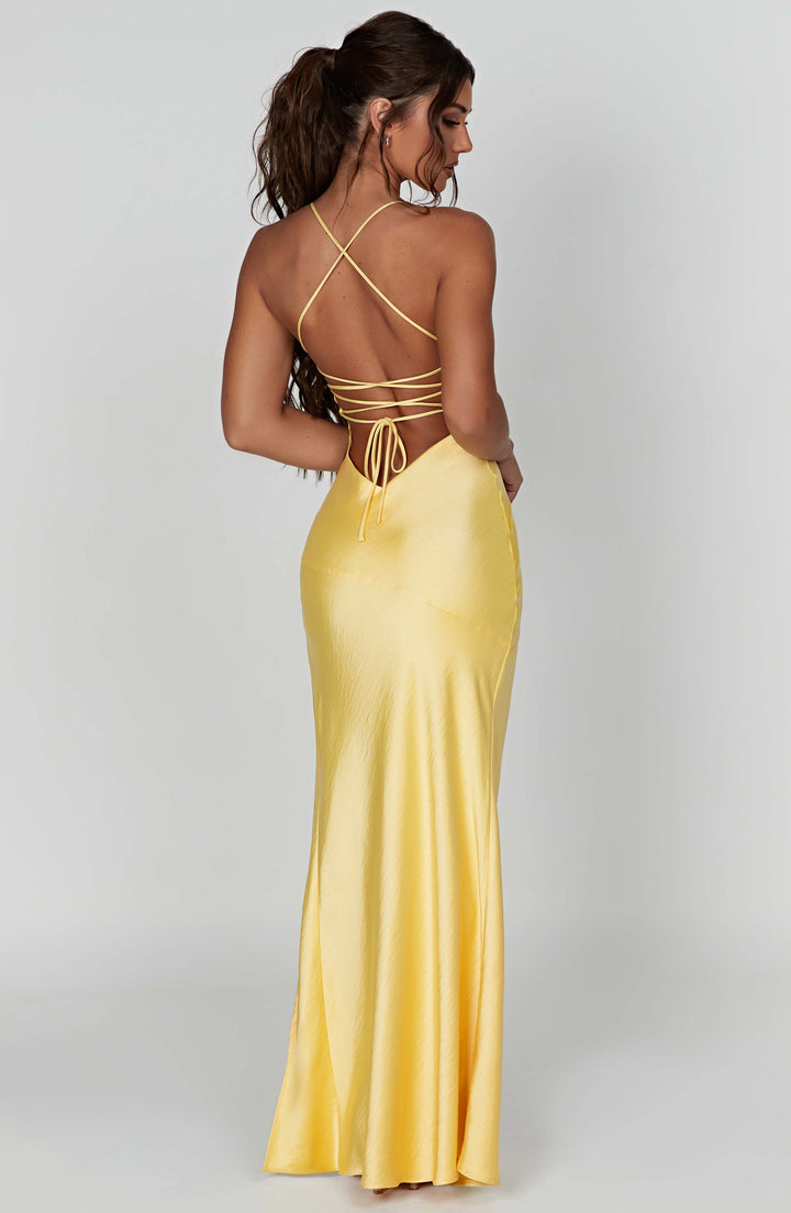 Meliva™ | Hochgeschnittenes Maxikleid