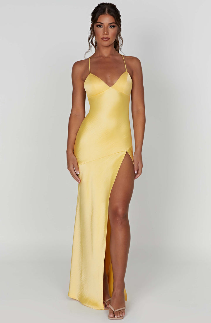 Meliva™ | Hochgeschnittenes Maxikleid
