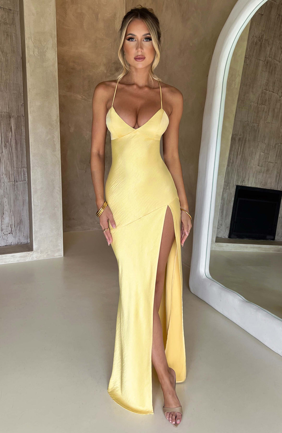 Meliva™ | Hochgeschnittenes Maxikleid