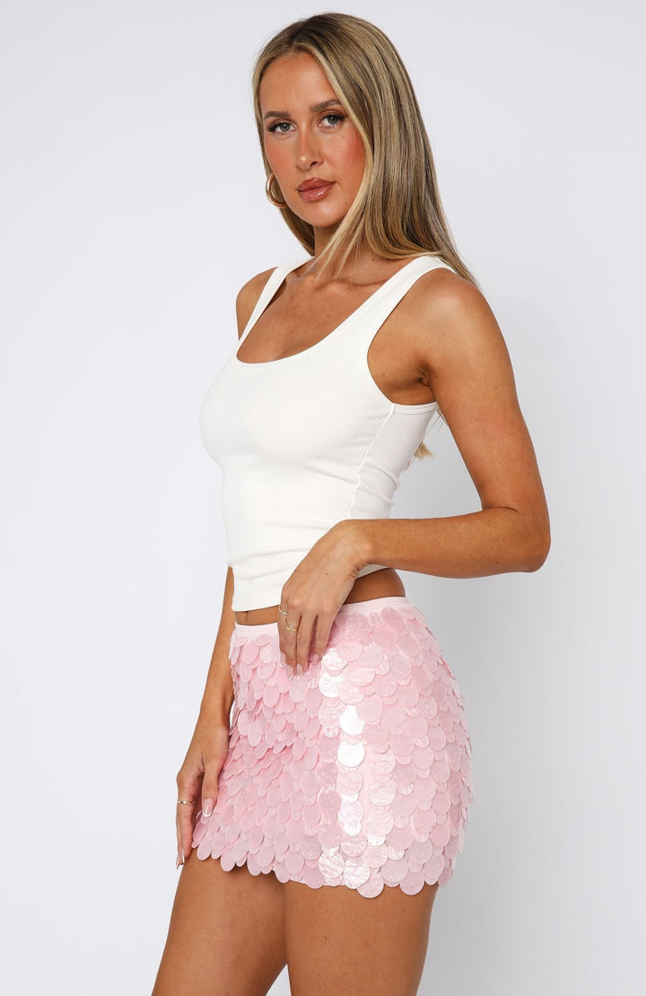 Selene™ | Minirock mit Pailletten in Creme