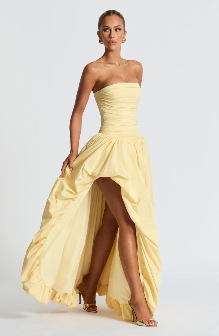 Sienna™ | Lemon Strapless Maxi Dress