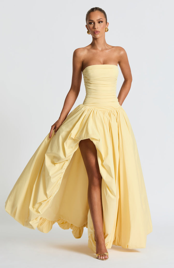 Sienna™ | Lemon Strapless Maxi Dress