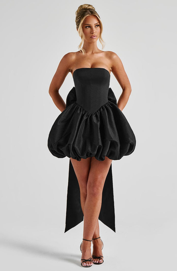 Nerina™ | Bogen-Rücken Bubble Mini Kleid