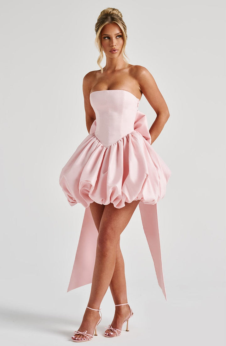 Nerina™ | Bogen-Rücken Bubble Mini Kleid