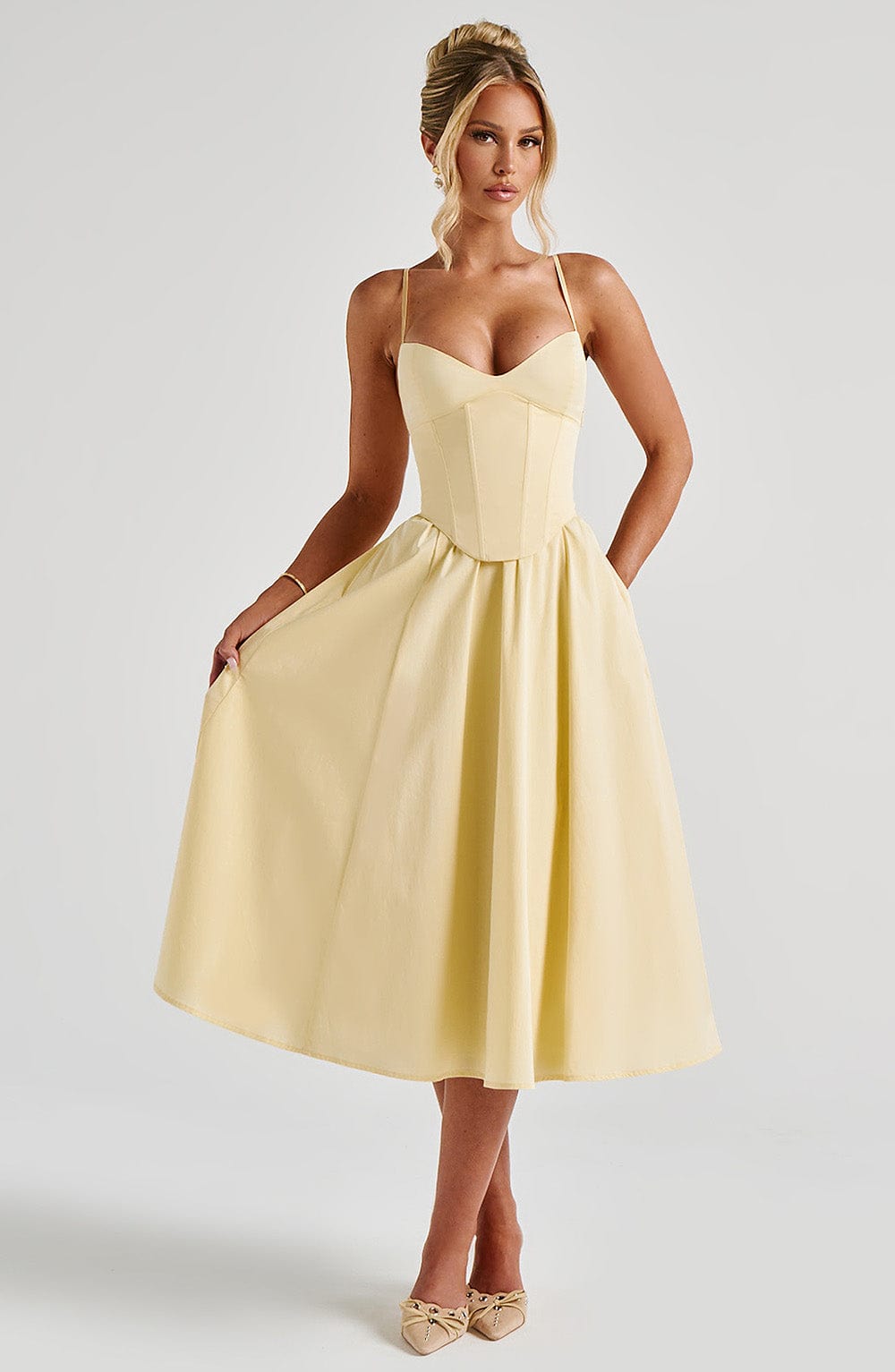 Grace™ | Korsett Midi Kleid