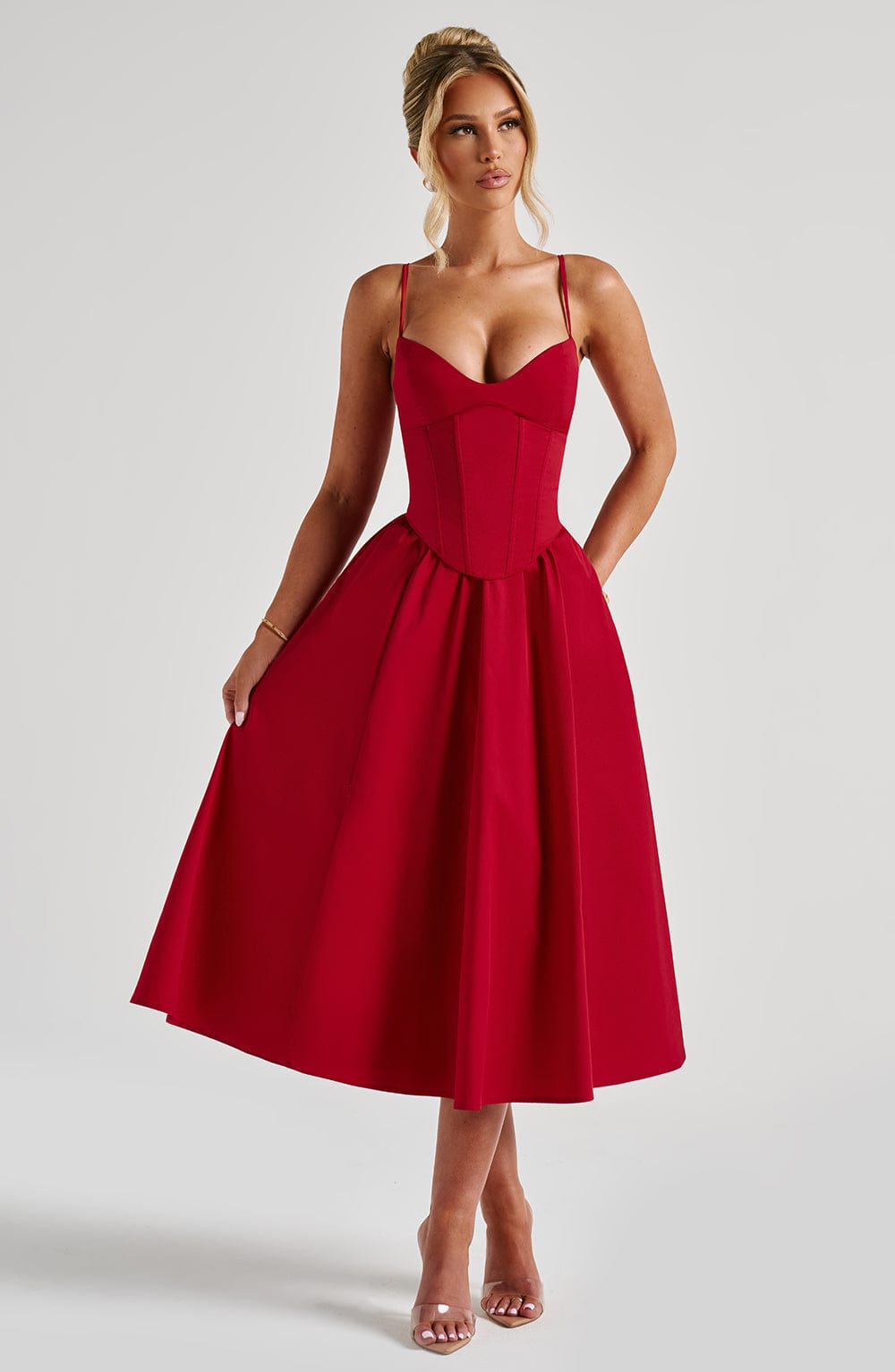 Grace™ | Korsett Midi Kleid
