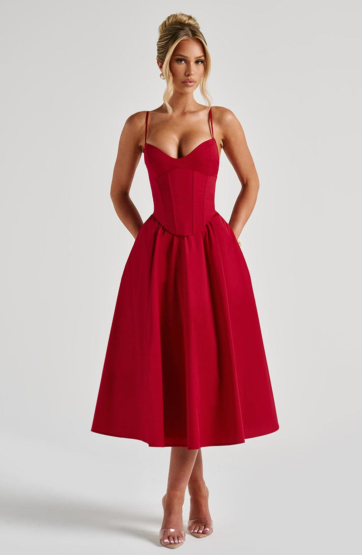 Grace™ | Korsett Midi Kleid