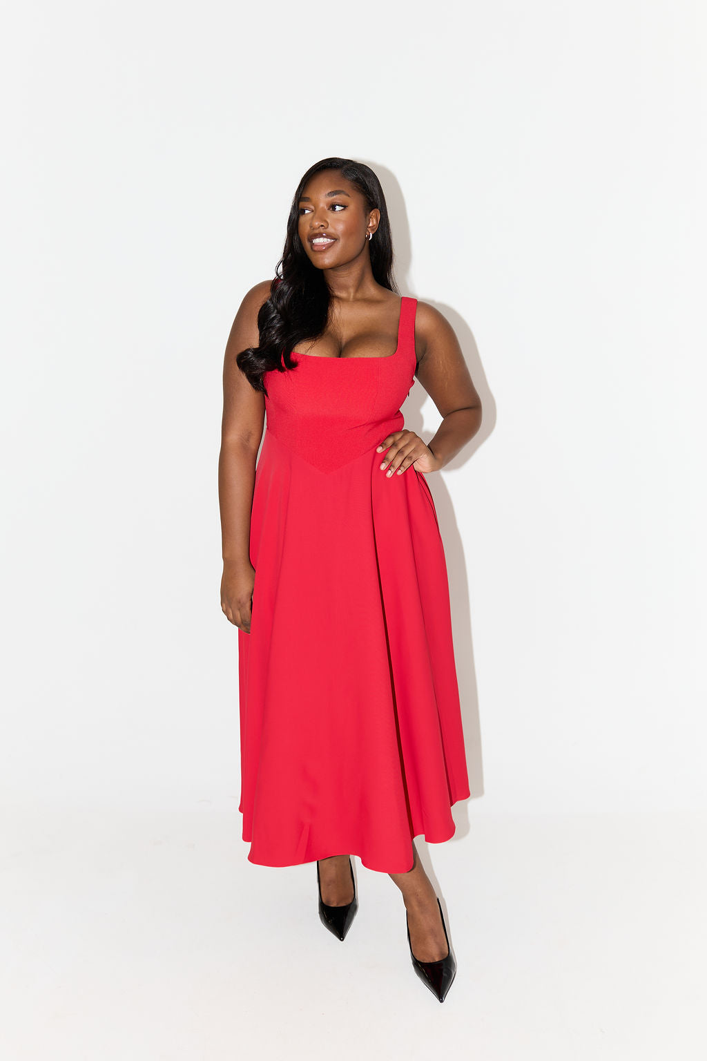 Amelia™ | Zeitloses Fließendes Midi-Kleid