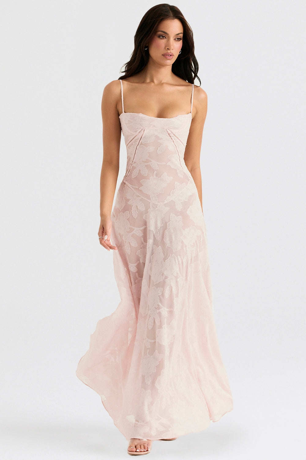 Seren™ | Vintage Floral Lace Back Maxi Dress