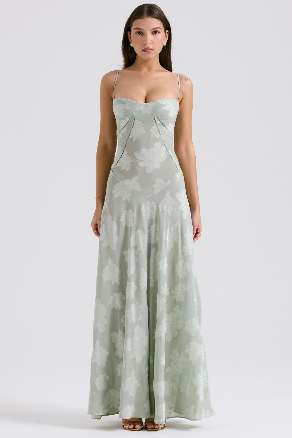 Seren™ | Vintage Floral Lace Back Maxi Dress