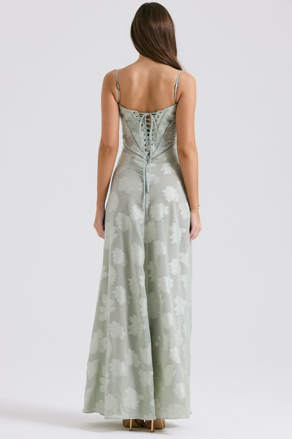 Seren™ | Vintage Floral Lace Back Maxi Dress