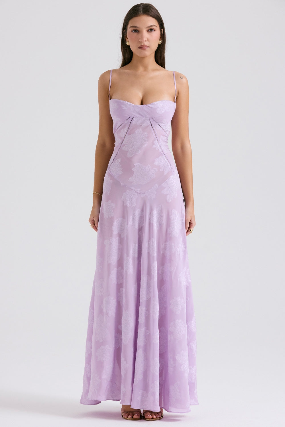 Seren™ | Vintage Floral Lace Back Maxi Dress