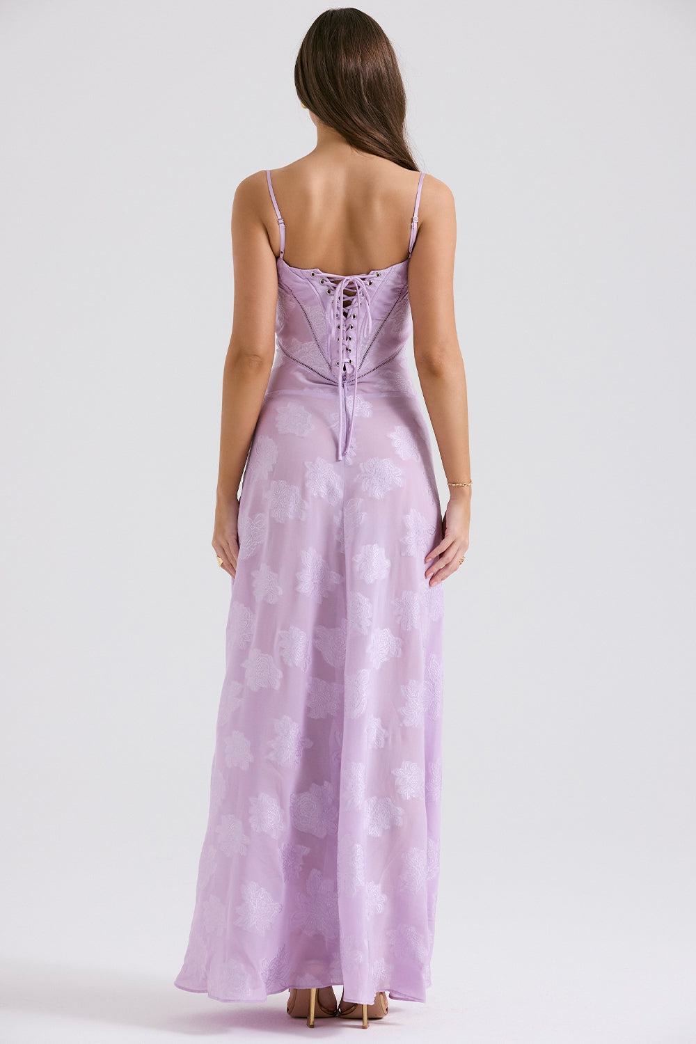 Seren™ | Vintage Floral Lace Back Maxi Dress