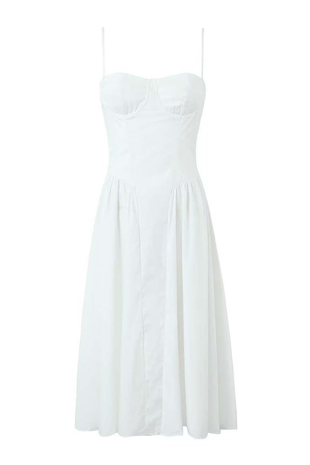 Alina™ | Seiden Linie Midi Kleid