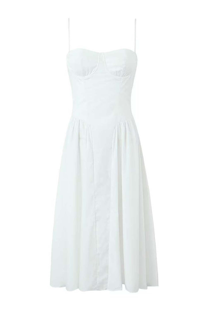 Alina™ | Seiden Linie Midi Kleid