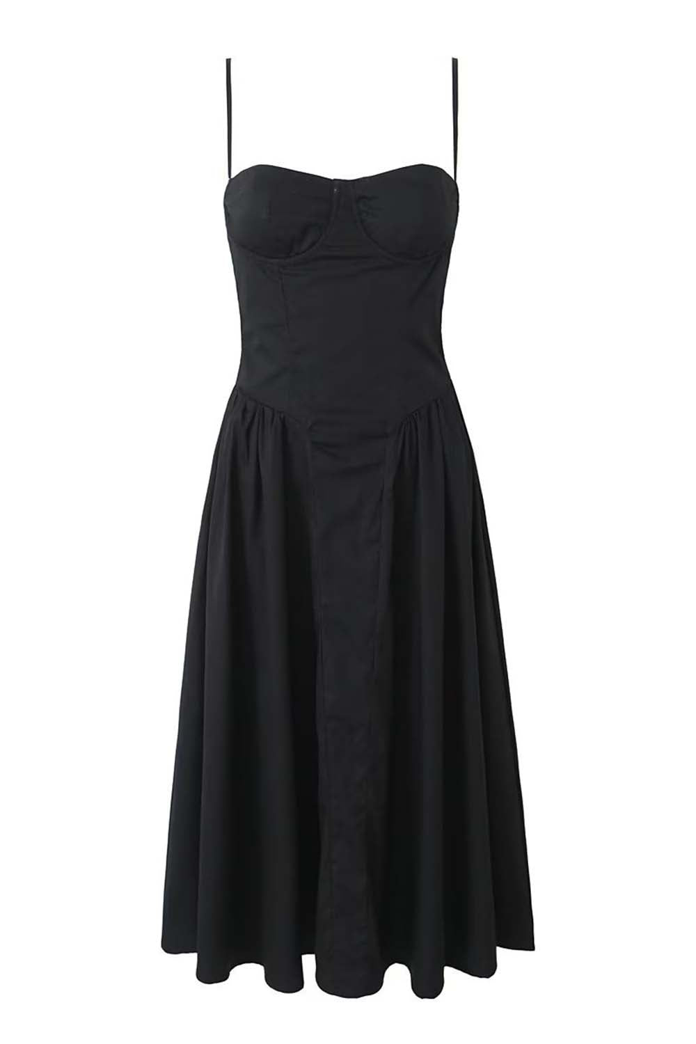 Alina™ | Seiden Linie Midi Kleid