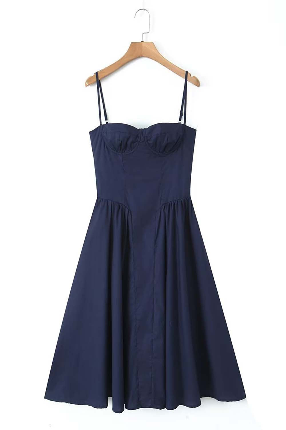 Alina™ | Seiden Linie Midi Kleid