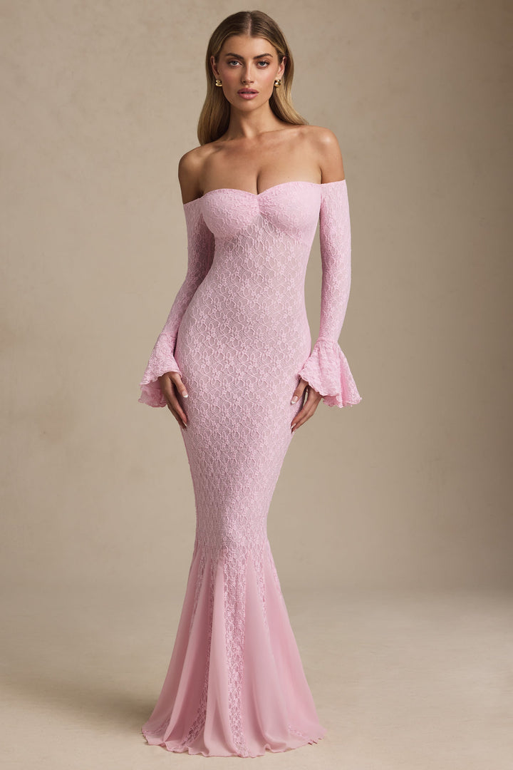 Celeste™ | Off-Shoulder Spitzen-Maxikleid