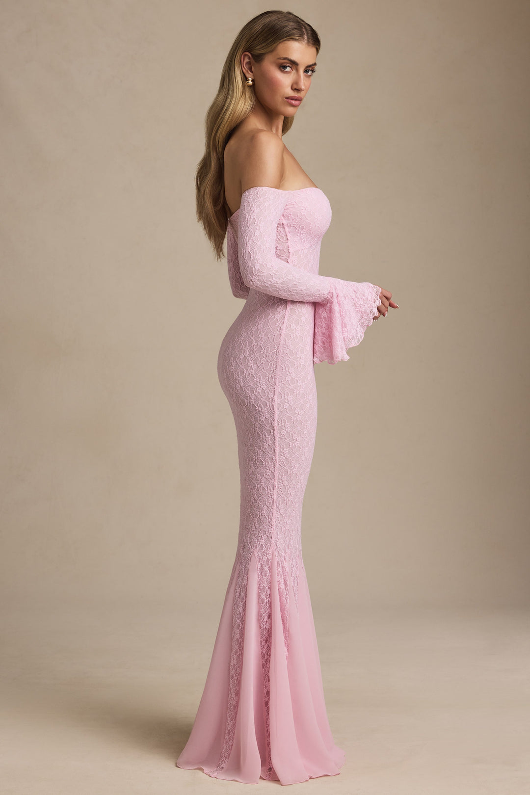 Celeste™ | Off-Shoulder Spitzen-Maxikleid