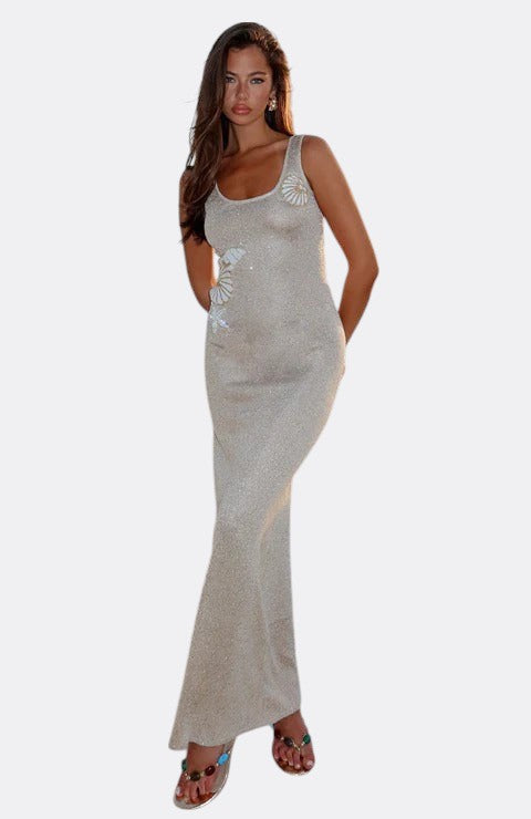 Ruby™ | Funkelndes Strick-Maxikleid
